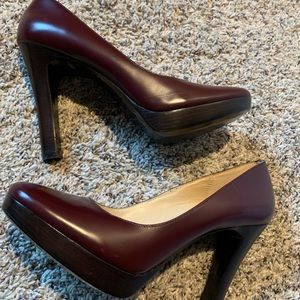 Michael Kors 5 inch New Oxblood Leather Heels